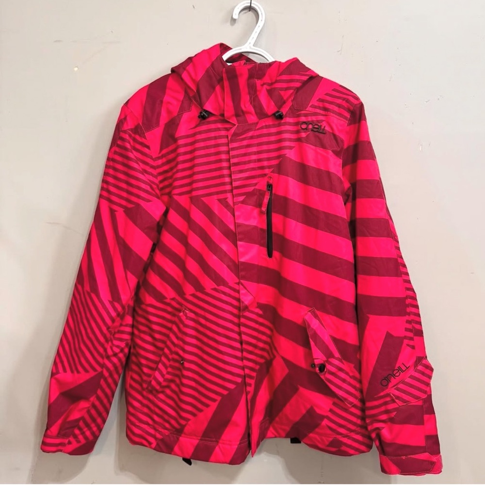 O'Neill Hot Pink & Magenta Striped Hooded Jacket